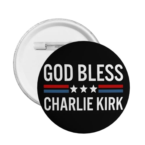 20 Stück RIP Charlie Kirk Button Pins God Bless Charlie Kirk Kreis Abzeichen Runde Brust Pins Brosche Dekor Groß von peiyeety