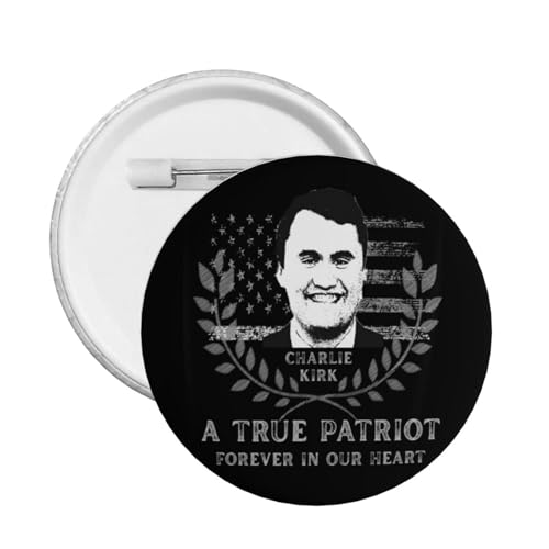 20 Stück RIP Charlie Kirk Button Pins Memorial Charlie Kirk Kreis Abzeichen Runde Brust Pins Brosche Dekor Medium von peiyeety
