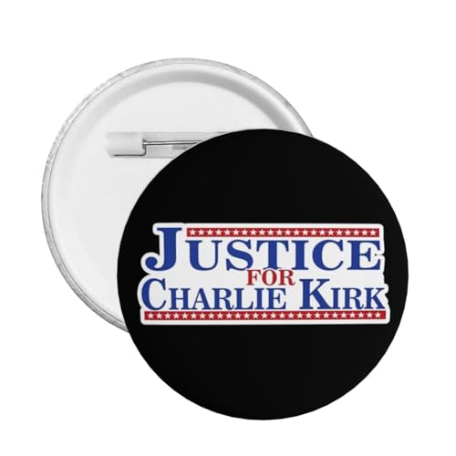 5 Stück RIP Charlie Kirk Button Pins Gerechtigkeit für Charlie Kirk Kreis Abzeichen Runde Brust Pins Brosche Dekor klein von peiyeety