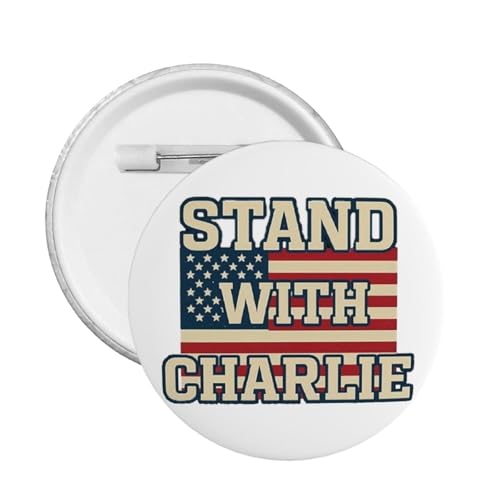 5 Stück RIP Charlie Kirk Button Pins I Stand With Charlie Kirk Kreis Abzeichen Runde Brust Pins Brosche Dekor Klein von peiyeety