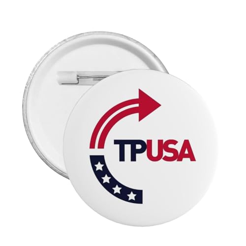 5 Stück Turning Point USA Button Pins TPUSA Kreis Abzeichen Runde Brust Pins Brosche Dekor Medium von peiyeety