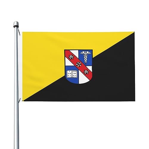 Flagge des Anarcho-Kapitalismus (Coa-Variante), 90 x 150 cm, für den Außenbereich, doppelseitige Flagge, Polyester, leichte Flaggen, lustige Heimdekoration, 3 x 5 Flaggen von peiyeety