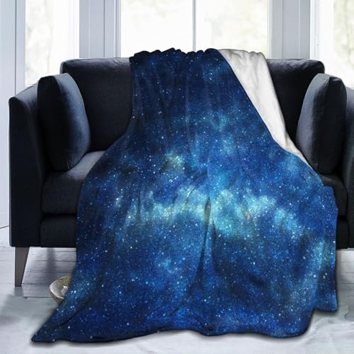 Galaxy-Decke, Flanell-Überwurf, leichte, weiche Reisedecke für Couch, Bett, Sofa, für alle Jahreszeiten, 101,6 x 76,2 cm von peiyeety