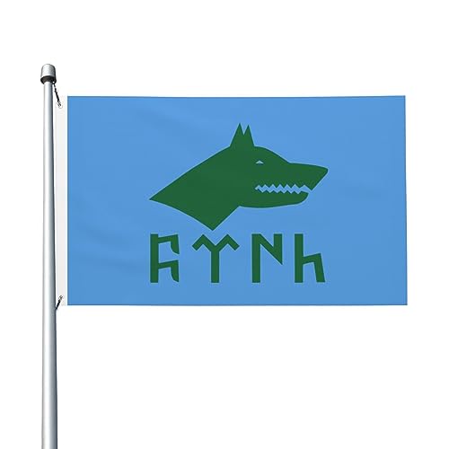 peiyeety Göktürk Bayrağı-Flaggen, 90 x 150 cm, für den Außenbereich, doppelseitige Flagge, Polyester, leichte Flaggen, lustige Heimdekoration, 3 x 5 Flaggen von peiyeety