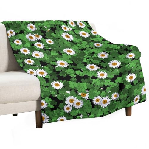 Grüne Gänseblümchendecke – superweiche, gemütliche, leichte Flanelldecke – warme Decke für Couch, Bett, Büro, Reisen – 101,6 x 127 cm Grüne Gänseblümchendecke – superweiche, gemütliche, leichte Flanelldecke – warme Decke für Couch, Bett, Büro, Reisen – 101,6 x 127 cm von peiyeety