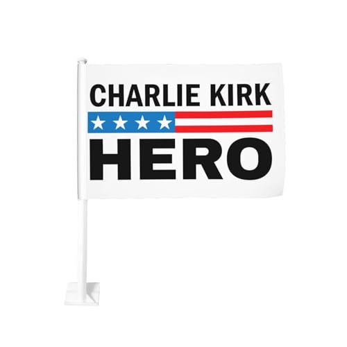 Hero Charlie Kirk Autoflagge, 12 x 18, doppelseitig bedruckte Flaggen für Auto-Outdoor-Sport Hero Charlie Kirk Autoflagge, 12 x 18, doppelseitig bedruckte Flaggen für Auto-Outdoor-Sport von peiyeety