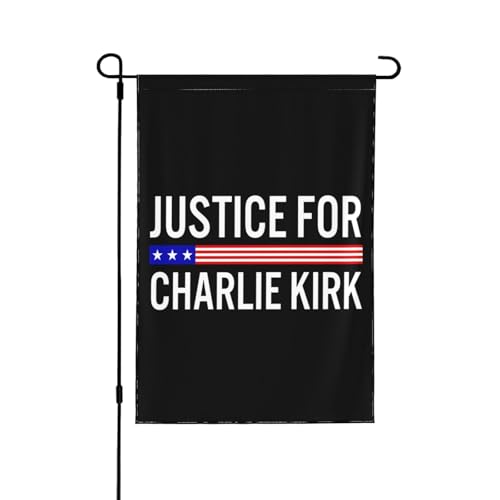 Justice For Charlie Kirk-Flaggen für draußen, Hofdekoration, doppelseitige Gartenflagge von peiyeety