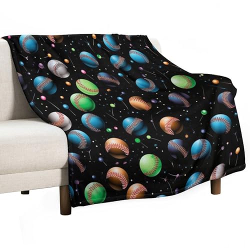 Ultraweiche Flanell-Fleece-Bettdecke mit Baseball-Planetenmotiv, ganzjährig, warm, flauschig, leicht, gemütlich, Plüsch, für Wohnzimmer/Schlafzimmer, 152,4 x 203,2 cm Ultraweiche Flanell-Fleece-Bettdecke mit Baseball-Planetenmotiv, ganzjährig, warm, flauschig, leicht, gemütlich, Plüsch, für Wohnzimmer/Schlafzimmer, 152,4 x 203,2 cm von peiyeety