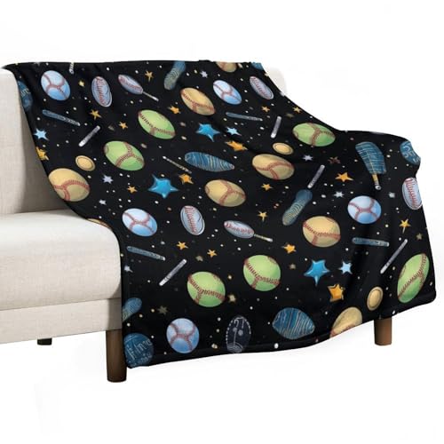 peiyeety Baseball-Überwurfdecke mit schwarzer Kunst, gemütliche Decken für Babys, weiche Sofadecke, Couch, Bett, Flauschige Thermo-Fleece-Reisedecken, 152,4 x 203,2 cm, Heim- und Urlaubsdekoration peiyeety Baseball-Überwurfdecke mit schwarzer Kunst, gemütliche Decken für Babys, weiche Sofadecke, Couch, Bett, Flauschige Thermo-Fleece-Reisedecken, 152,4 x 203,2 cm, Heim- und Urlaubsdekoration von peiyeety