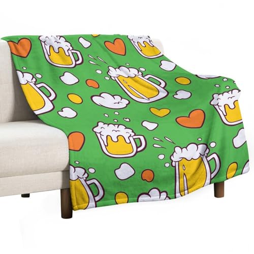 peiyeety Bierdecke, St. Patrick's Day-Decke, Geschenke für Geburtstage, Frauen, Mädchen, Jungen, Beste Freunde, 127 x 152 cm peiyeety Bierdecke, St. Patrick's Day-Decke, Geschenke für Geburtstage, Frauen, Mädchen, Jungen, Beste Freunde, 127 x 152 cm von peiyeety