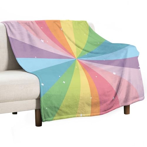 peiyeety Bunte Decke, 60 x 80 Zoll Flanell, Cooler Regenbogendruck, Plüsch, weiche Nickerchendecke, Geschenk für Zuhause, Junge, Mädchen, Frau peiyeety Bunte Decke, 60 x 80 Zoll Flanell, Cooler Regenbogendruck, Plüsch, weiche Nickerchendecke, Geschenk für Zuhause, Junge, Mädchen, Frau von peiyeety