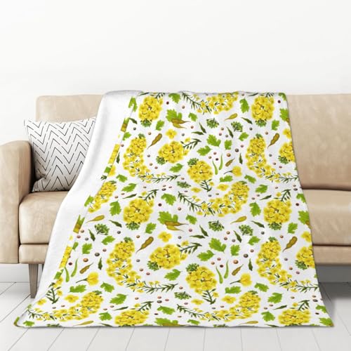 peiyeety Decke mit Rapsblumen, niedlich, weich, leicht, Überwurfdecke für Sofa, Couch, Schlafzimmer, 127 x 177,8 cm peiyeety Decke mit Rapsblumen, niedlich, weich, leicht, Überwurfdecke für Sofa, Couch, Schlafzimmer, 127 x 177,8 cm von peiyeety