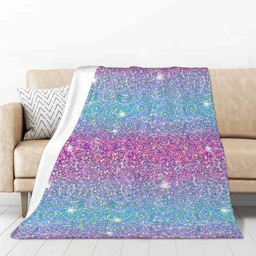 peiyeety Rosa-Blaue Ombre-Glitzerdecke, niedlich, weich, leicht, Überwurfdecke für Sofa, Couch, Schlafzimmer, 127 x 177 cm peiyeety Rosa-Blaue Ombre-Glitzerdecke, niedlich, weich, leicht, Überwurfdecke für Sofa, Couch, Schlafzimmer, 127 x 177 cm von peiyeety