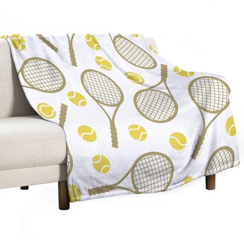 peiyeety Tennisschläger-Decke für superweiche, Flauschige Schläger-Geschenke, Decken für Jungen und Mädchen, Kinderzimmer, Tennismuster, Überwurfdecken für Bett, Couch, Sofa, 152,4 x 203,2 cm peiyeety Tennisschläger-Decke für superweiche, Flauschige Schläger-Geschenke, Decken für Jungen und Mädchen, Kinderzimmer, Tennismuster, Überwurfdecken für Bett, Couch, Sofa, 152,4 x 203,2 cm von peiyeety