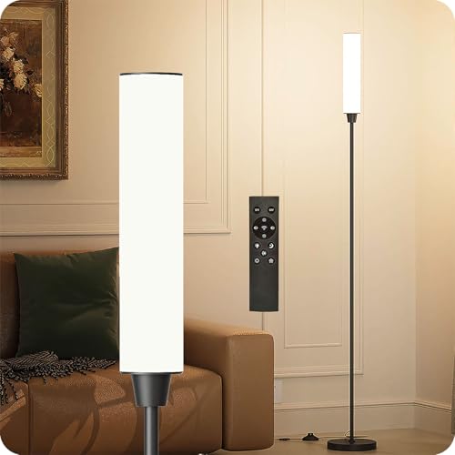 pekipe Stehlampe Wohnzimmer mit Fernbedienung,Led Stehlampe,Stehlampe Schlafzimmer,Dimmbar Stehleuchte Farbtemperatur 3000k-6000k,Leuchtkraft 10%-100%，Stehleuchte mit den knöcheln von pekipe