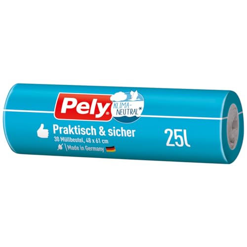 Pely Müllbeutel Praktisch und sicher klimaneutralisiert 25L 30Stück von pely
