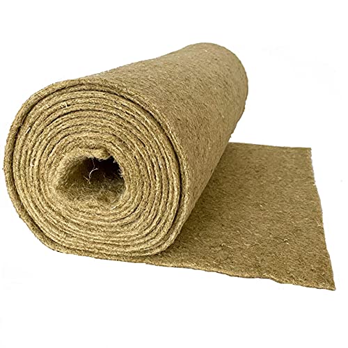 pemmiproducts Nager-Teppich aus 100% Hanf, 0,70 m x 25 m x ca. 0,5 cm dick (EUR 5,83/m²), 600g/m², Nagermatte, Hanfmatte geeignet als Käfig Bodenbedeckung für Nagetiere und Kleintiere, Nagerteppich von pemmiproducts