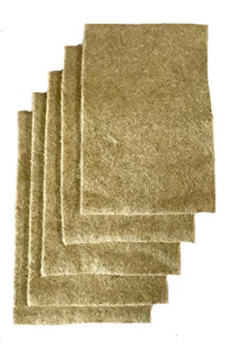 Nager-Teppich aus 100% Hanf, 60 x 40 cm ca. 5 mm dick, 5er Pack, (EUR 4,59 je Stück), Nagermatte, Hanfmatte geeignet als Käfig Bodenbedeckung für Nagetiere und Kleintiere, Nagerteppich von pemmiproducts