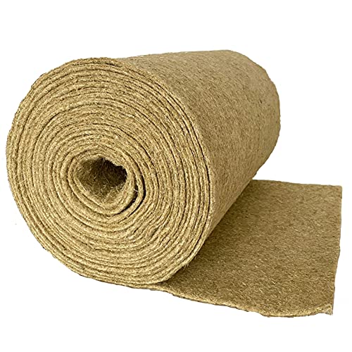 Nager-Teppich aus 100 % Hanf, Meterware, 0,50 m x 25,00 m x ca. 0,5 cm dick (EUR 5,90/m²), Nagermatte, Hanfmatte geeignet als Käfig Bodenbedeckung für Nagetiere und Kleintiere, Nagerteppich von pemmiproducts