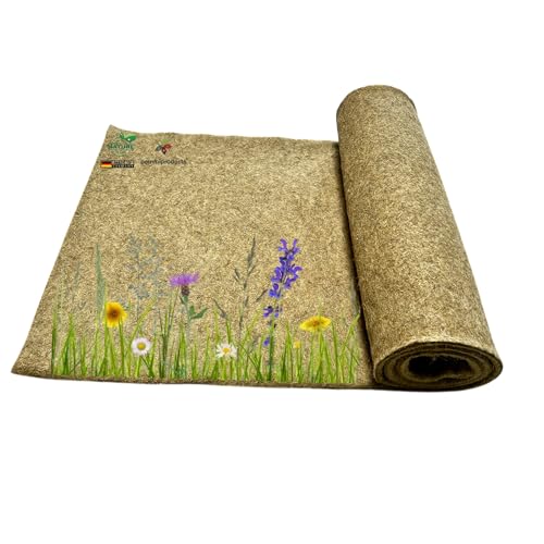 pemmiproducts Nagerteppich 100% Hanf, Meterware, 0,60 m x 15,00 m x ca. 1 cm dick, Nagermatte, Hanfmatte für Kaninchen,Meerschweinchen, Nager,Hemp mat von pemmiproducts