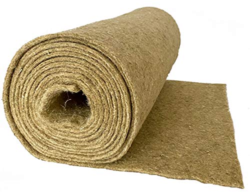 pemmiproducts Nager-Teppich aus 100% Hanf, Meterware, 1,20 m x 5 m x ca. 0,5 cm dick (EUR 9,15/m²), Nagermatte, Hanfmatte geeignet als Käfig Bodenbedeckung, Nagerteppich von pemmiproducts