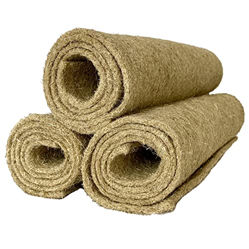 pemmiproducts Nagerteppich aus 100% Hanf, 120 x 50 cm, ca. 5 mm dick,3er Pack, (EUR 8,00 je Stück), Nagermatte, Nager-Teppich, Hanfmatte geeignet als Käfig Bodenbedeckung von pemmiproducts