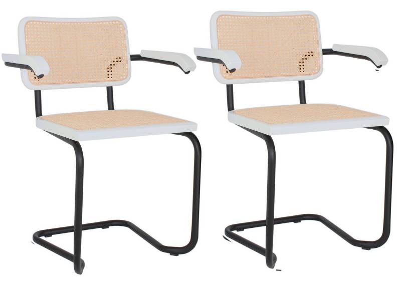 pemora Freischwinger 2-er Set Schwingstuhl Freischwinger JENA AL Gestell schwarz von pemora