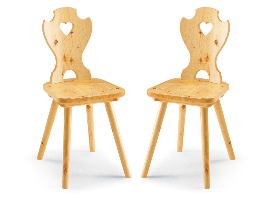 pemora Holzstuhl Bauernstuhl Kiefer massiv Stuhl mit Herz 2-er Set ROSI natur pemora Holzstuhl Bauernstuhl Kiefer massiv Stuhl mit Herz 2-er Set ROSI natur von pemora
