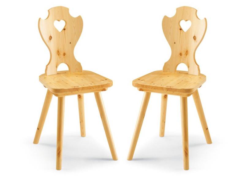 pemora Holzstuhl Bauernstuhl Kiefer massiv Stuhl mit Herz 2-er Set ROSI natur pemora Holzstuhl Bauernstuhl Kiefer massiv Stuhl mit Herz 2-er Set ROSI natur von pemora