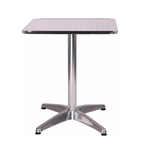 pemora Outdoot-Tisch MIRA 66 wetterfest, 60 x 60 cm, mit Edelstahlbeschichtung, für den Innen- und Außenbereich geeignet von pemora