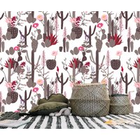 Abnehmbare Tapete Kaktus Florales Peel & Stick Oder Vorgeklebte Tropisch Selbstklebend Einfach Anzubringen Abnehmbare Tapete Kaktus Florales Peel & Stick Oder Vorgeklebte Tropisch Selbstklebend Einfach Anzubringen von penguinwall