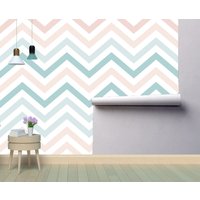 Abnehmbares Tapete Wandbild Pastellstreifen Peel & Stick Oder Vorgeklebte Repositionierbare Selbstklebend Einfach Zu Auftragen von penguinwall