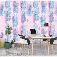 Ananas Abnehmbare Tapete Wandbild Wiederverwendbare Peel & Stick Oder Vorbeklebte Selbstklebend Einfach Zu Applizieren von penguinwall