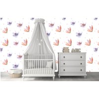 Aquarell Malerei Abnehmbare Tapete Wandbild Florale Peel & Stick Oder Vorgeklebte Repositionierbar Selbstklebend Einfach Zu Auftragen von penguinwall