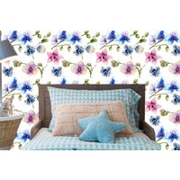 Aquarell Orchideen Abnehmbare Tapete Wandbild Florale Peel & Stick Oder Vorgeklebte Neu Positionierbar Selbstklebend Einfach Zu Auftragen von penguinwall