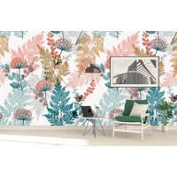 Gartenblätter Abnehmbare Tapete Wandbild Florale Peel & Stick Oder Vorbeklebte Selbstklebend Einfach Zu Auftragen von penguinwall
