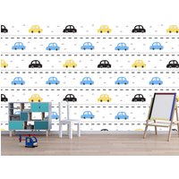 Handgezeichnete Autos Abnehmbare Tapete Wandbild Peel & Stick Oder Vorgeklebte Neu Positionierbar Selbstklebend Einfach Zu Auftragen von penguinwall