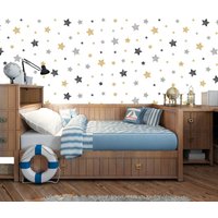 Sterne Abnehmbare Tapete Wandbild Wiederverwendbare Peel & Stick Oder Vorgeklebte Space Self Adhesive Einfach Zu Auftragen von penguinwall