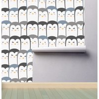 Süße Pinguine Abnehmbare Tapete Wandbild Kinderzimmer Peel & Stick Oder Vorgeklebte Kind Selbstklebend Einfach Zu Auftragen von penguinwall