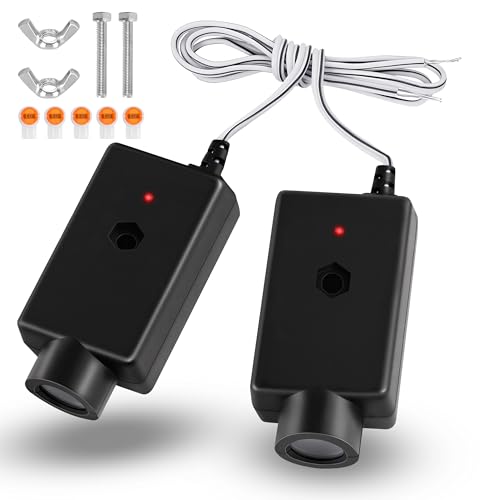 pepape 770E Garagen Lichtschranke für Chamberlain MotorLift ML500, ML510, ML1000, Sicherheitssensor-Kit Kompatibel mit LiftMaster Garagentoröffner LM50, LM60, LM80, LM600A von pepape