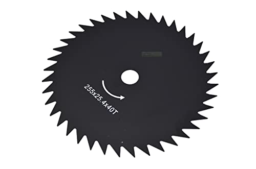 perfektGarten 25,5 cm 40-Zahnblatt Motorsense Freischneider Messer mit Aufnahmebohrung Ø 25,4 mm (1 Zoll) - universal, sharf und 45HRC hart von perfektGarten