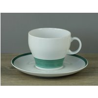Arzberg Donau Grüne Streifen Kaffeetasse Tasse Mit Untertasse Unterteller von perfektgedeckt