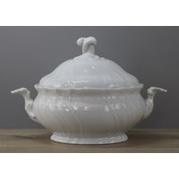 Hutschenreuther Form Dresden Weiß Terrine Mit Deckel Höhe 19, 5 cm Ø 20, 2 Top von perfektgedeckt