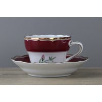Hutschenreuther Maria Theresia Cardinal Kaffeetasse Tasse Mit Untertasse Untere von perfektgedeckt