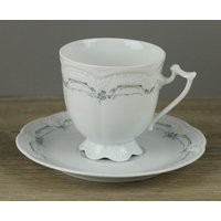 Hutschenreuther Viktoria Iris Kaffeetasse Tasse Höhe 7, 8 cm Mit Untertasse von perfektgedeckt