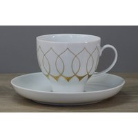 Rosenthal Lotus Goldsilhouette Gold Kaffeetasse Tasse Mit Unterteller Untertasse von perfektgedeckt