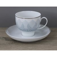 Rosenthal Lotus Madras Grau Kaffeetasse Tasse Mit Unterteller Untertasse von perfektgedeckt