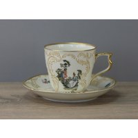 Rosenthal Sanssouci Hoeroldt Arkadien Kaffeetasse Tasse Mit Unterteller Untere von perfektgedeckt