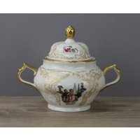 Rosenthal Sanssouci Hoeroldt Arkadien Zuckerdose Dose Mit Deckel Höhe Ca. 12, 5cm von perfektgedeckt