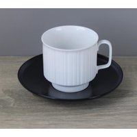Rosenthal Studio Linie Porcelaine Noire Kaffeetasse + Untertasse Ø 13 cm Top von perfektgedeckt